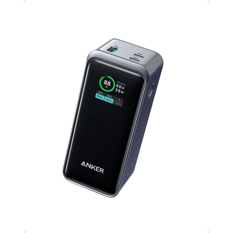 Anker Prime 12,000mAh Power Bank, 2-Port, 130W, Smart Display, for