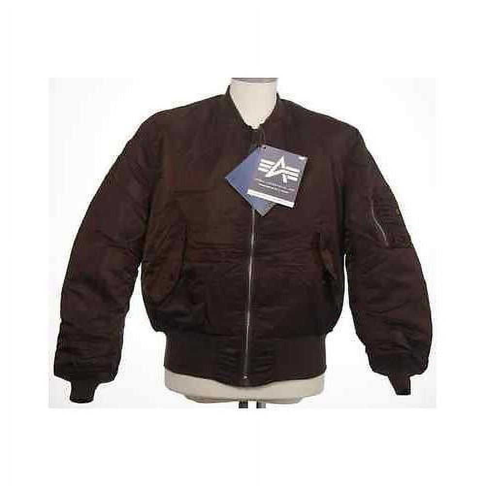 Alpha Industries Vintage MA1 Flight Jacket, Chocolate, Made in USA