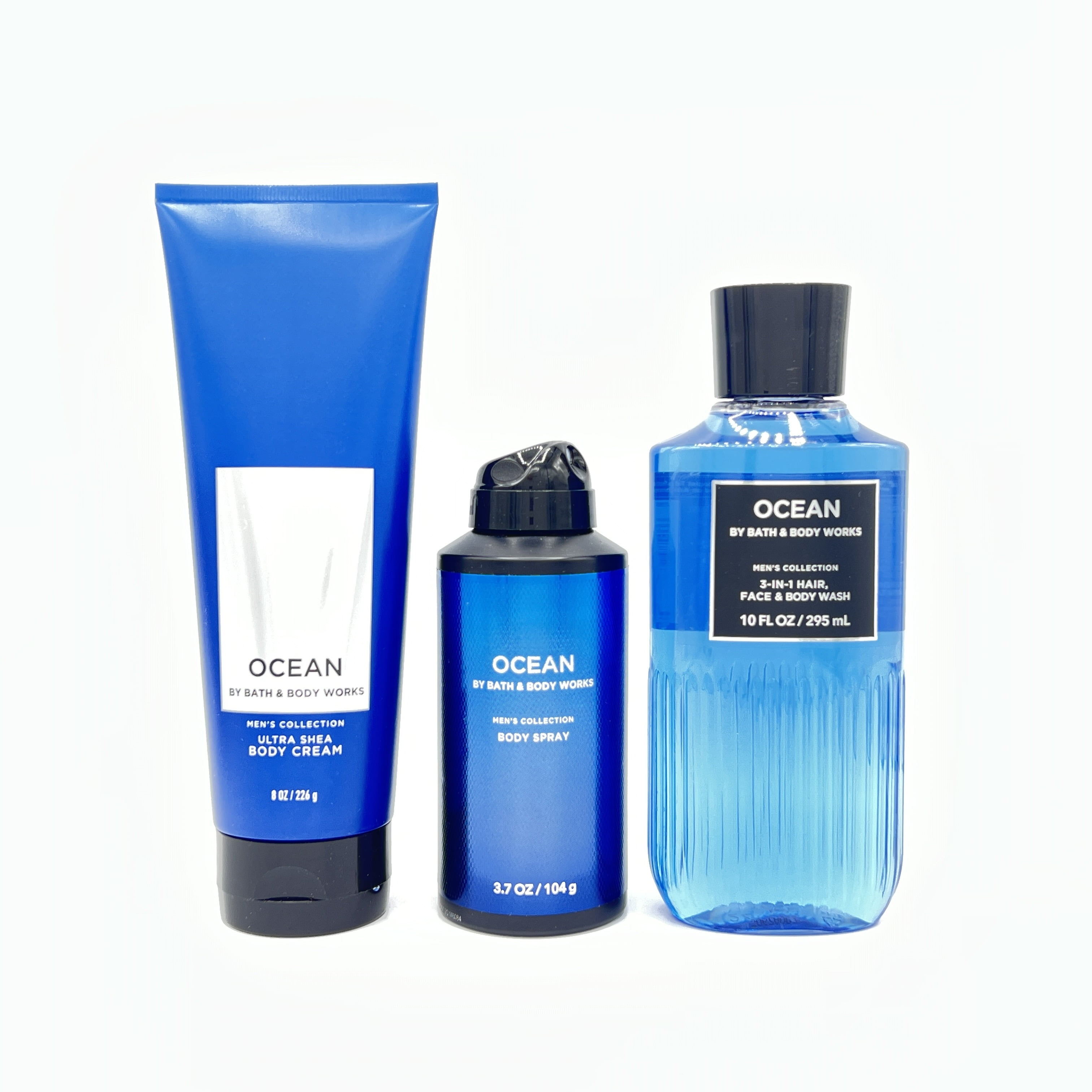 Bath & Body Works Ocean Men's Body Cream, Spray & Wash 3-Piece
