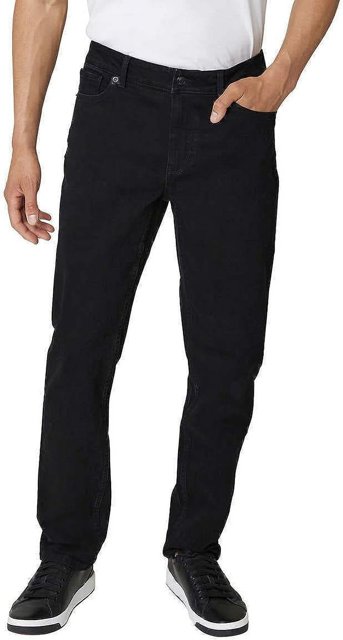 DKNY Men's Jeans Duane Black Rinse 38x34 Stretch Fabric Straight