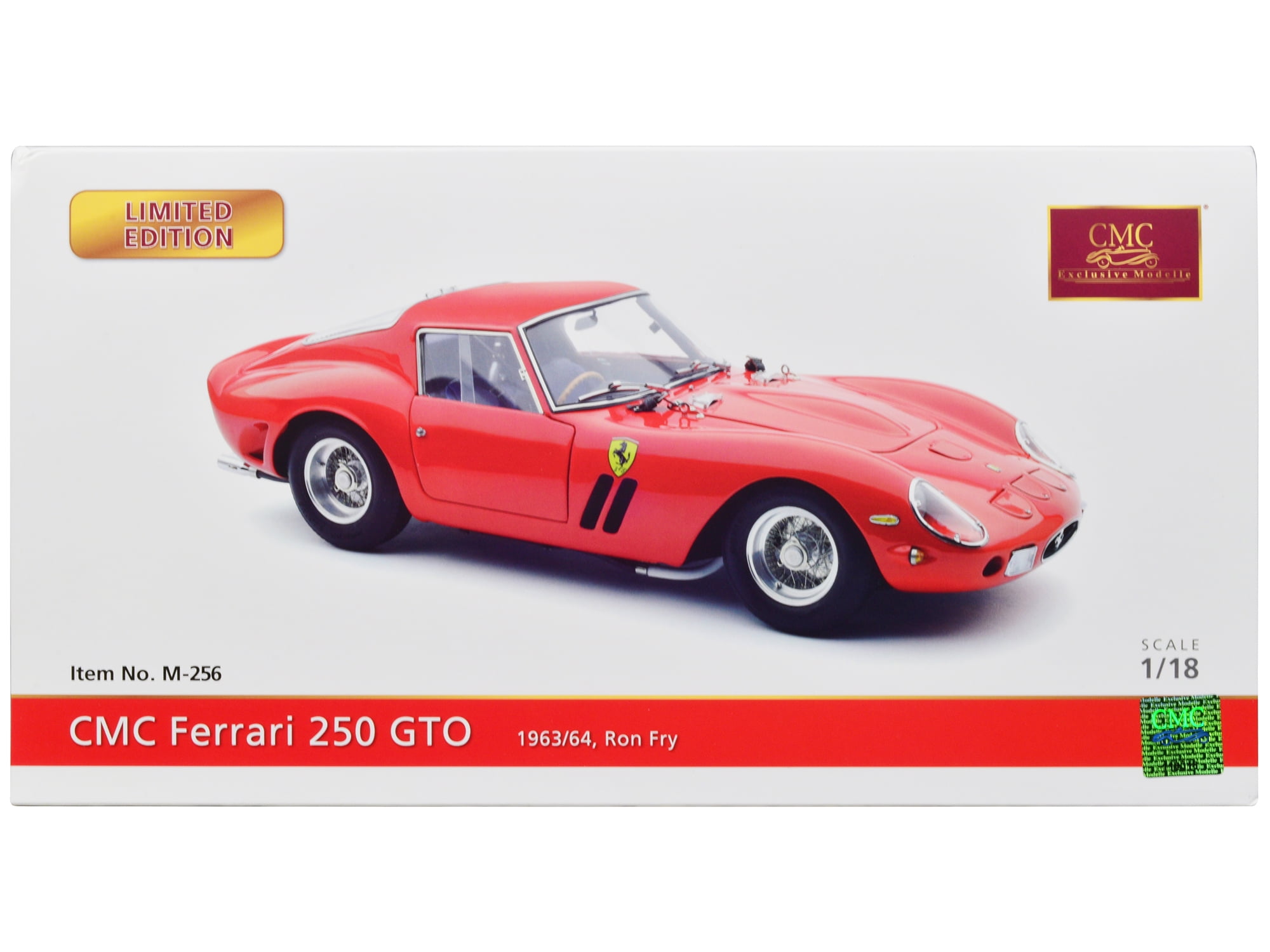 CMC Ferrari 250 GTO Red Diecast Model Car, 1/18 Scale, Limited