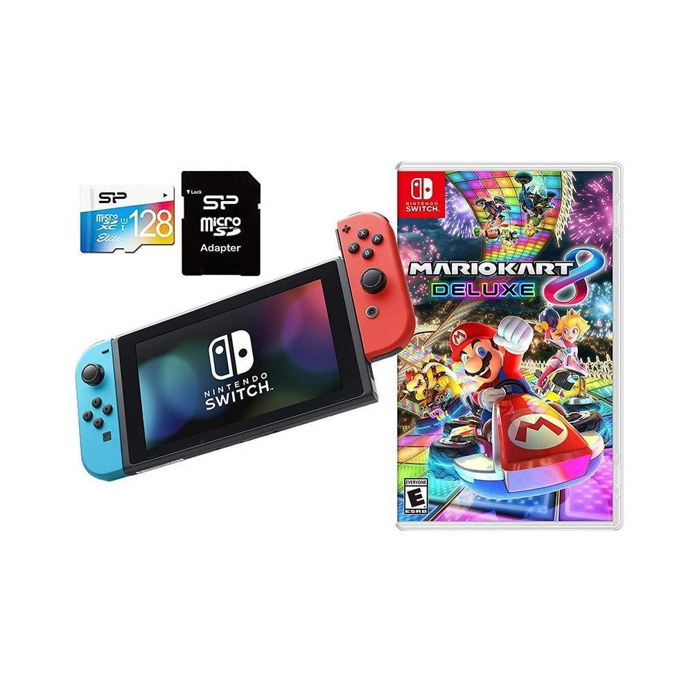 Nintendo Switch Mario Kart 8 Deluxe + 128GB SD Card Bundle