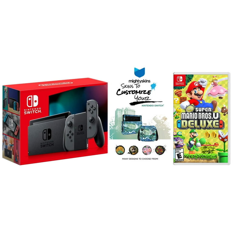 Nintendo Switch Gray Console with New Super Mario Bros. U Deluxe
