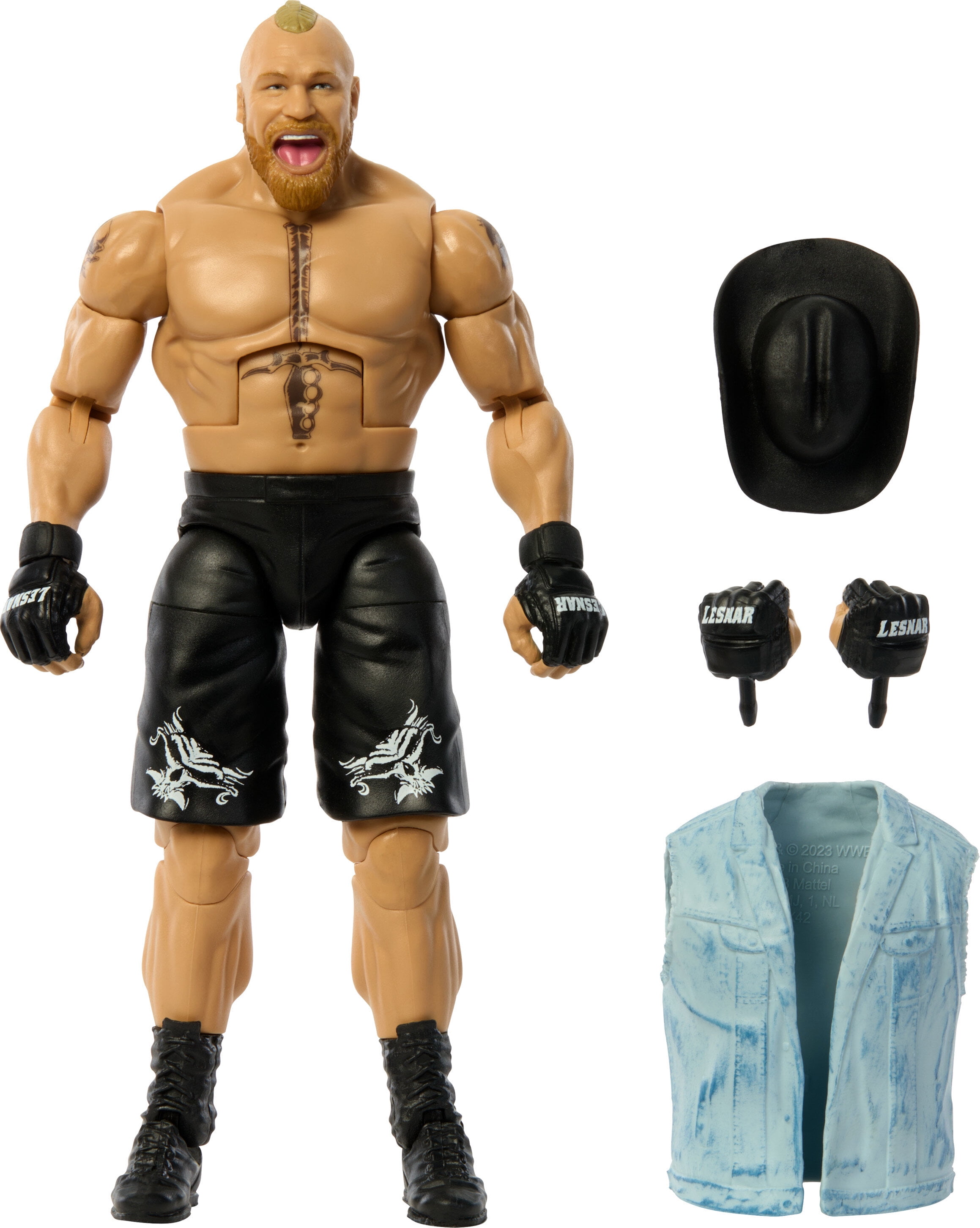 WWE Elite Brock Lesnar Action Figure, 6-inch Collectible Superstar