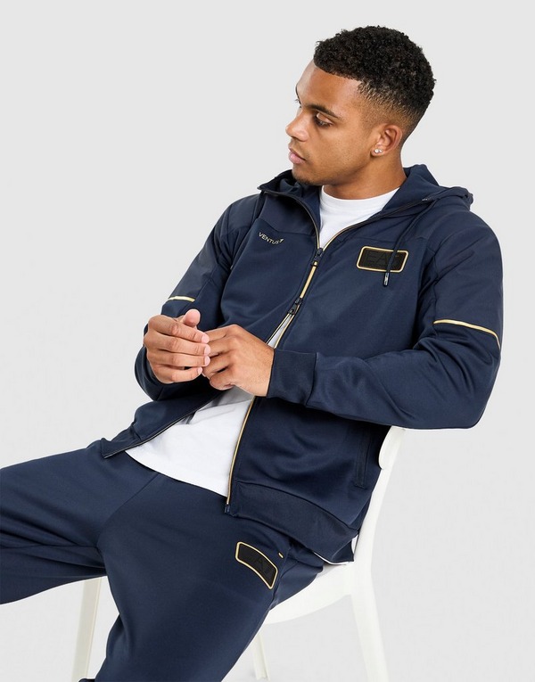 EA7 Emporio Armani Natural VENTUS7 Full Zip Hoodie Blau - JD
