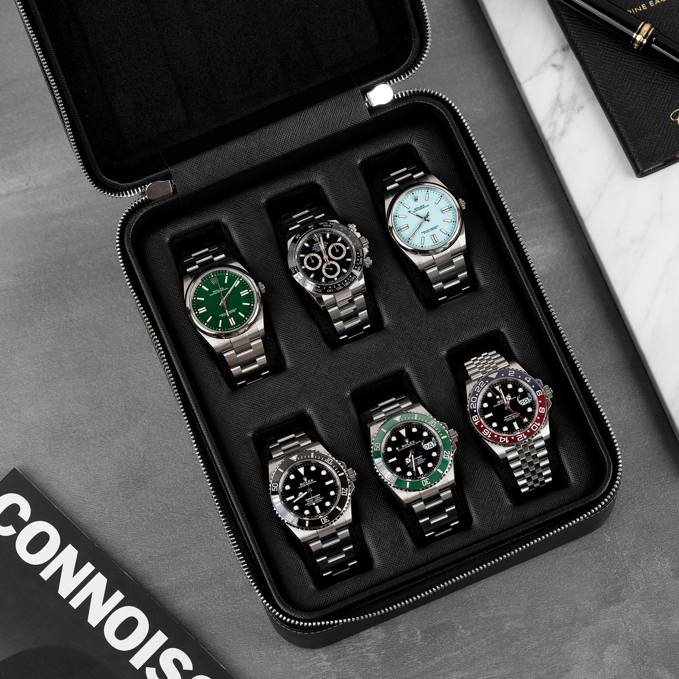 IFLW ウォッチケース 6本用 ブラック /Watch Case Black for 6 – IFLW