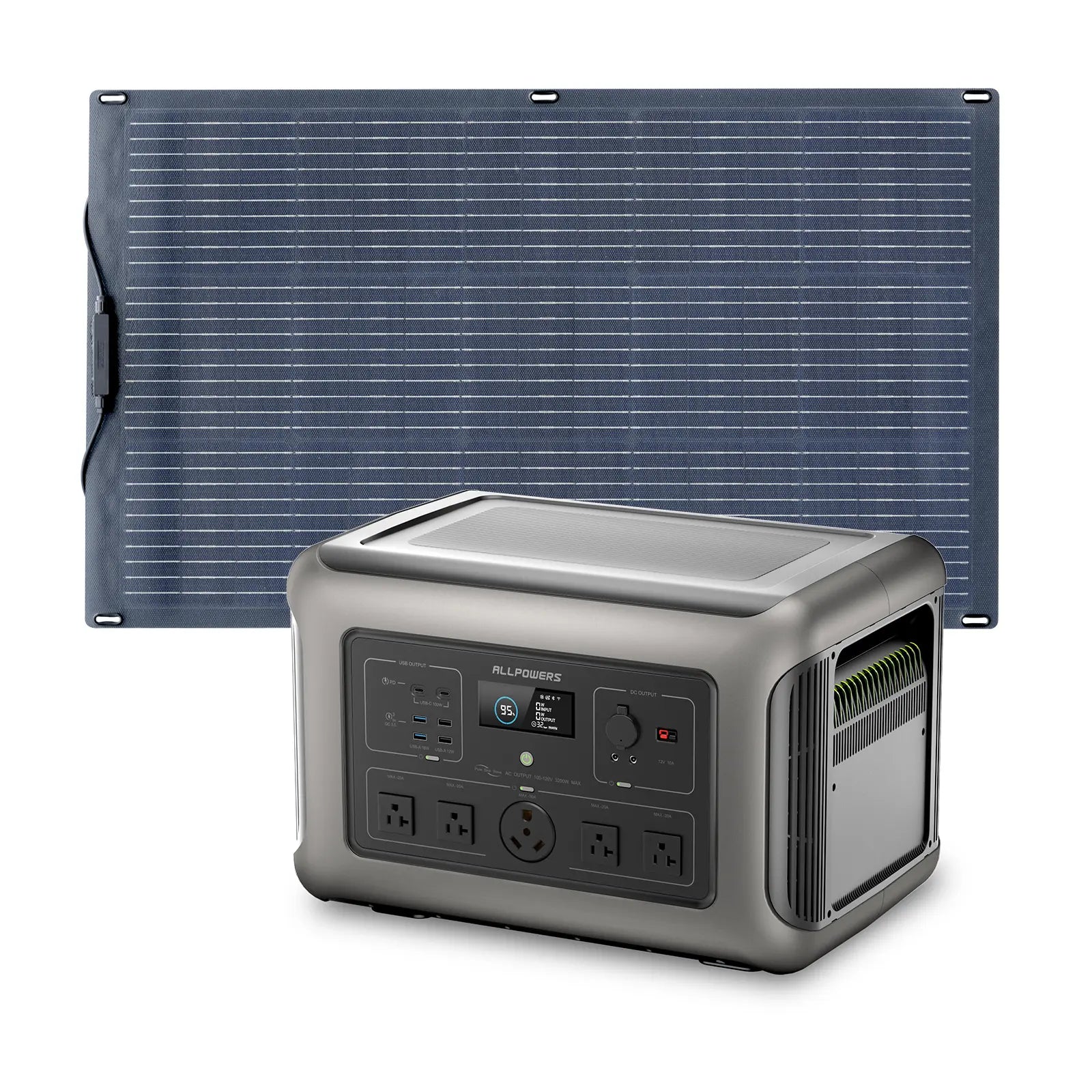 ALLPOWERS Solar Generator Kit 1600W (R1500 LITE + SF200 200W Flexible