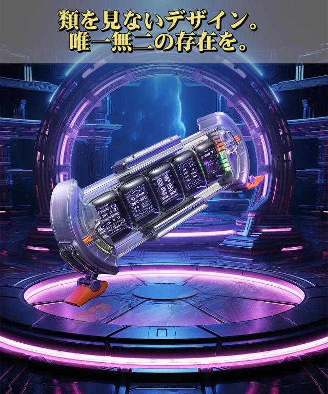 ゲーミングデスク最適化】Divoom Times Gate デスク情報ハブ サイバー