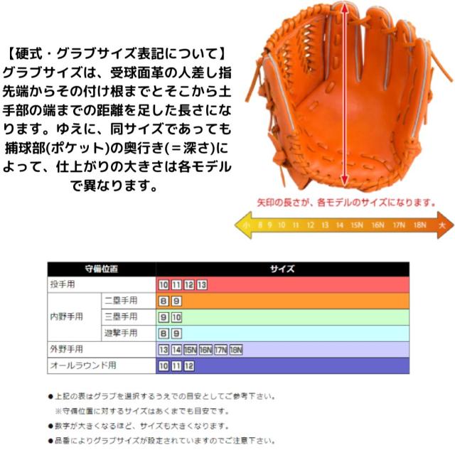 ミズノ:左投げ用:軟式用グラブ:外野手用:サイズ14:オレンジ ミズノ:左
