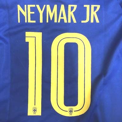 子供用 K049 18 ブラジル NEYMAR Jr*10 ネイマール 青 ゲームシャツ