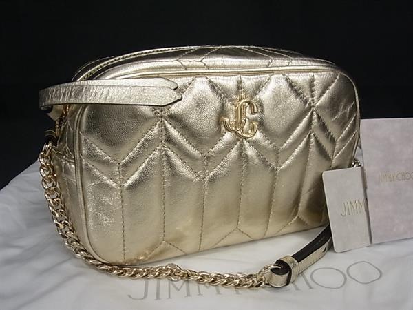 □極美品□ JIMMY CHOO ジミーチュウ JCロゴ レザー クロスボディ