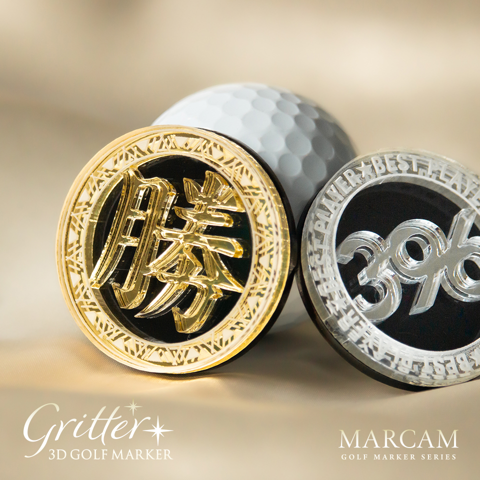 ゴルフマーカー K10PGダイヤモンド0.38ctワンオフ ゴルフマーカー