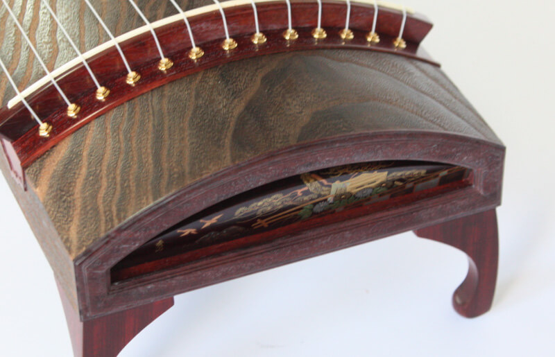 琴 13弦 弦楽器 文化琴 和楽器 龍 金彩 猫足 すだれ掘り 琴 13弦