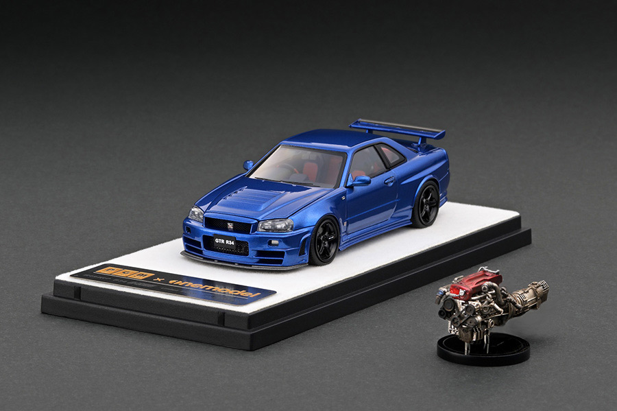 PGM-430101-1 1/43 Nismo R34 GT-R Z-tune Metallic Blue | LINE UP