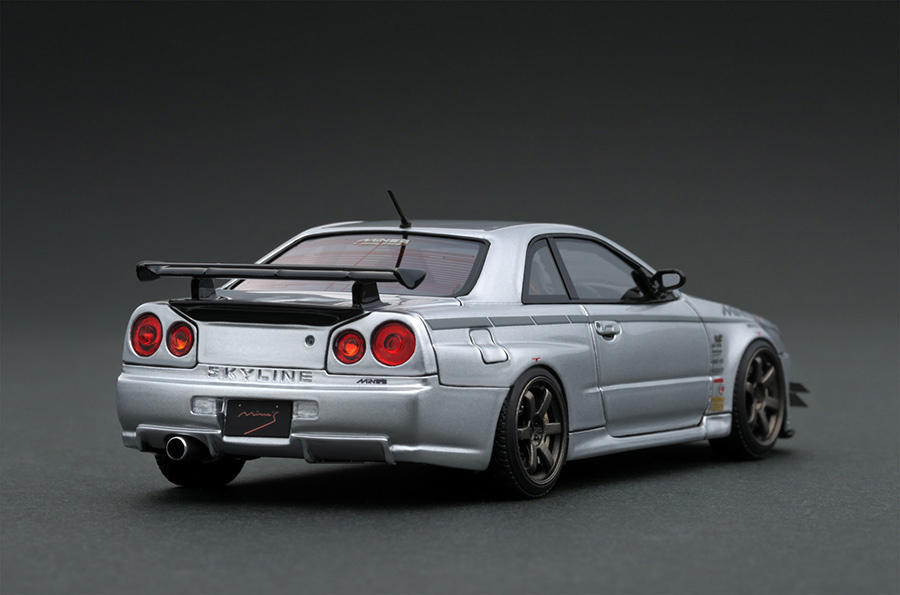 IG1816 1/43 Nissan Skyline GT-R Mine's (R34) Silver | LINE UP