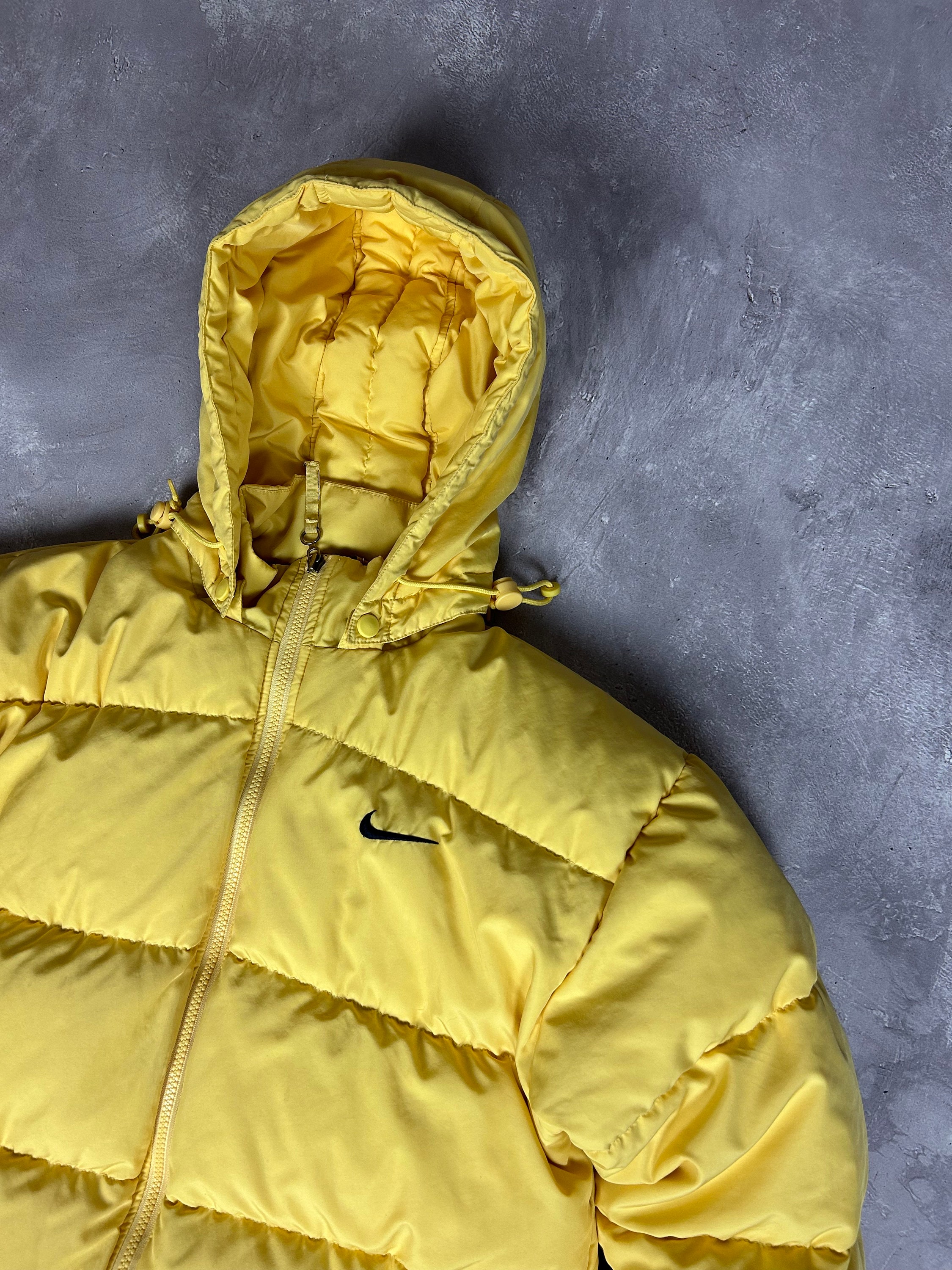 Nike Vintage Down Puffer Jacket Big Swoosh Logo Y2K 90s Drill Size