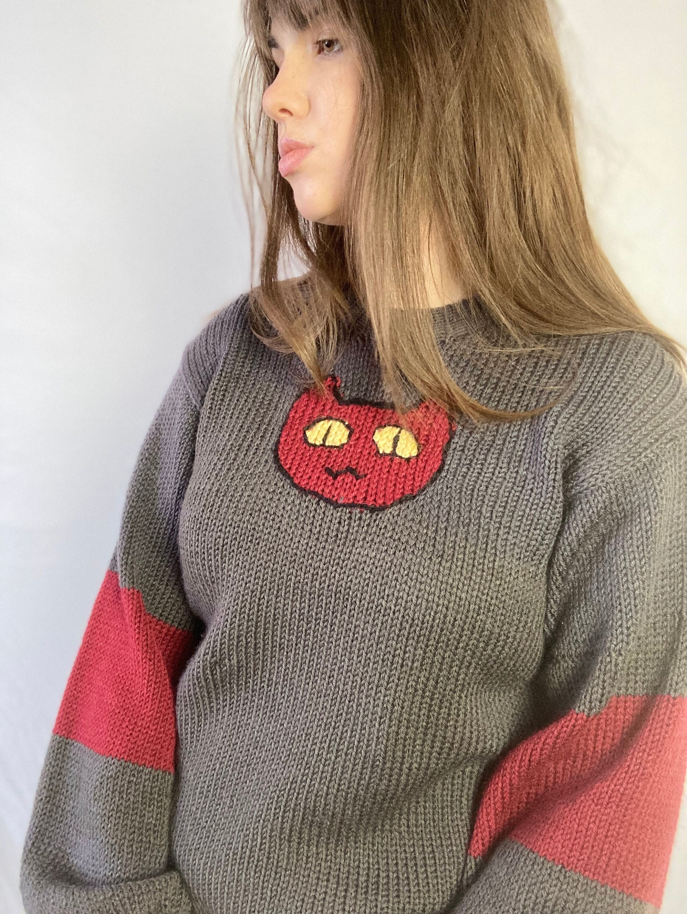 Marcy's Cat Sweater* MACHINE Knitting Pattern* Marceline the
