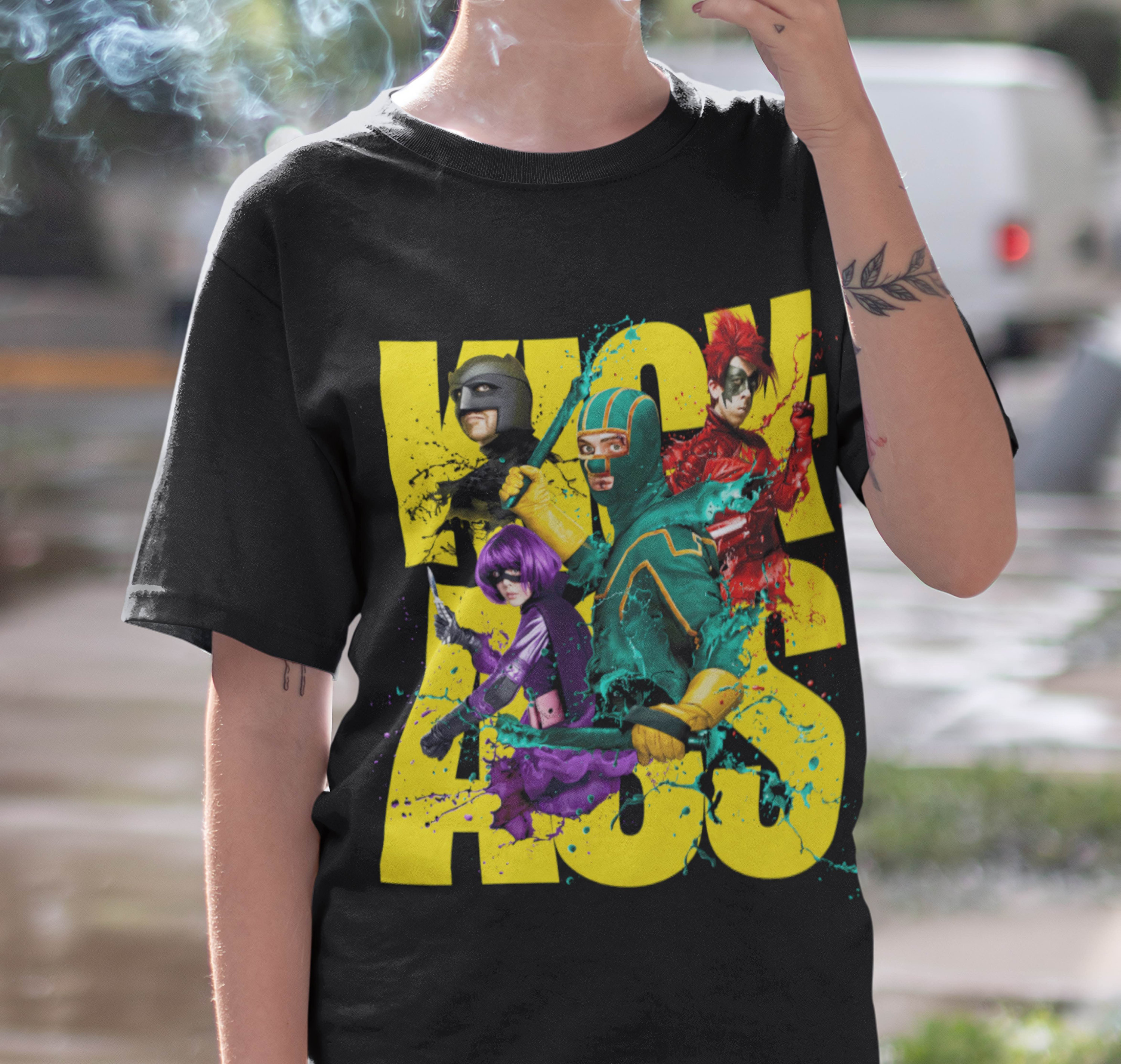 KICK-ASS Crewneck T-shirt, Rare Tee Shirt Gift for Movie Geeks and