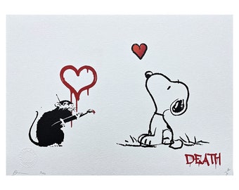 DEATH NYC - Make Art Not War - サイン入り、証明書、番号入り - 限定