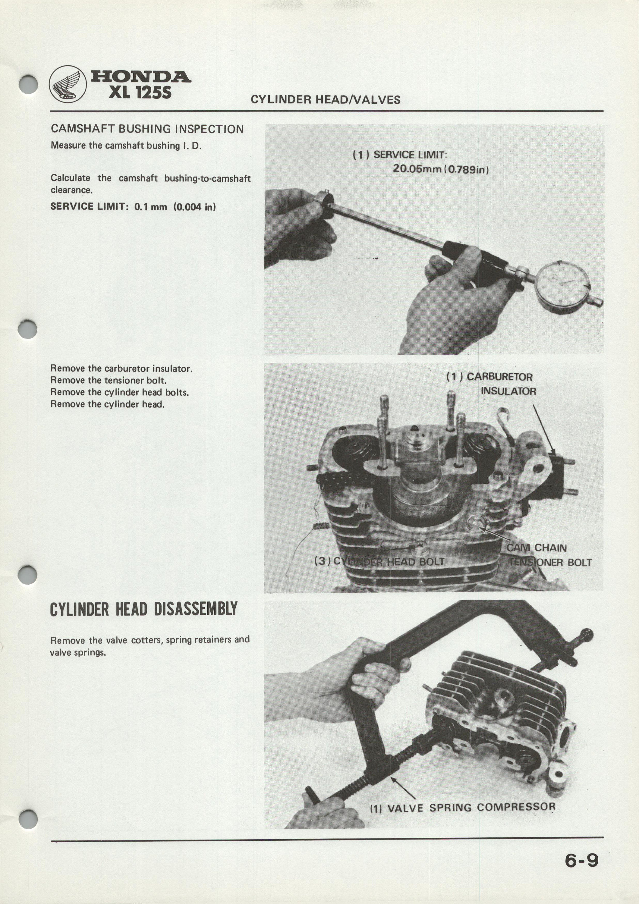 Honda XL125S (79-83) Factory Work-shop Repair Manual & Set-up XL
