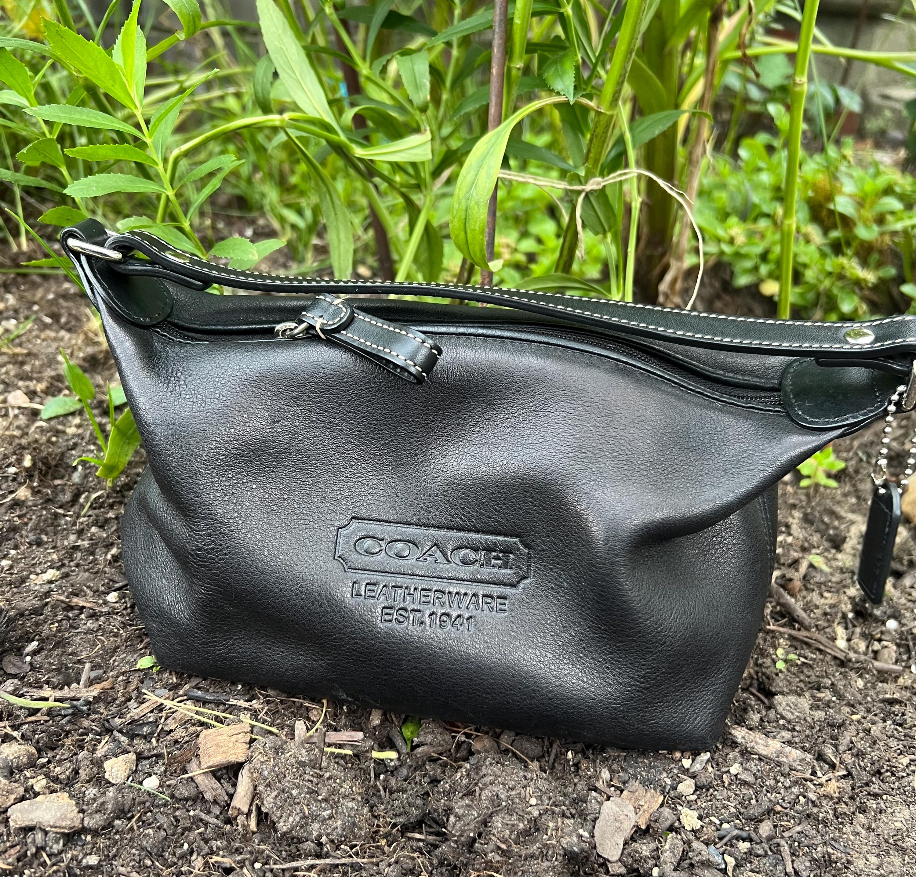 Coach Leatherware Black Top Handle Purse Est 1941