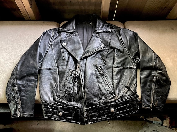 Rare 50s 60s Langlitz Columbia Leather Jacket Petite Ladies Large
