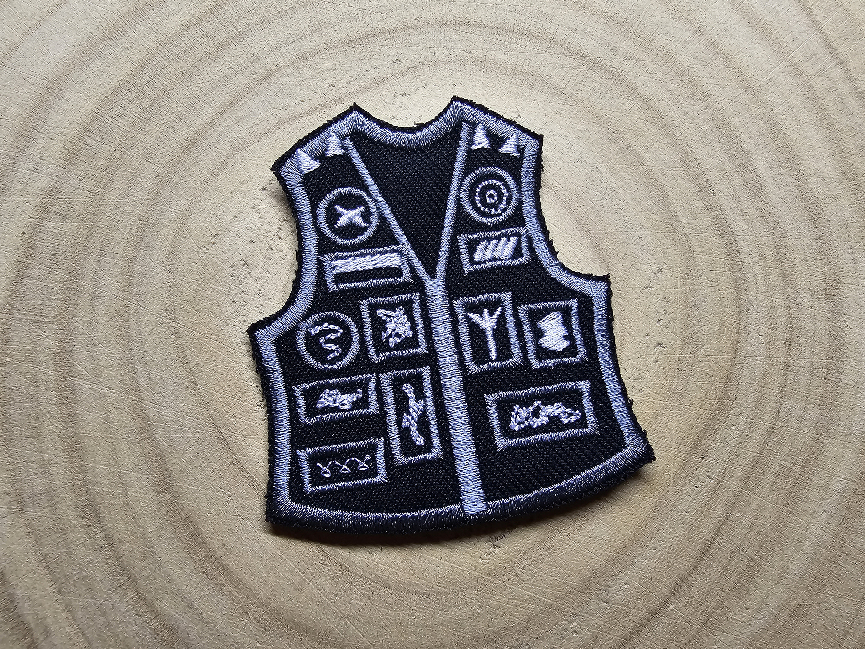 バトルジャケット 刺繍パッチジャケット パロディ デスメタル ブラック