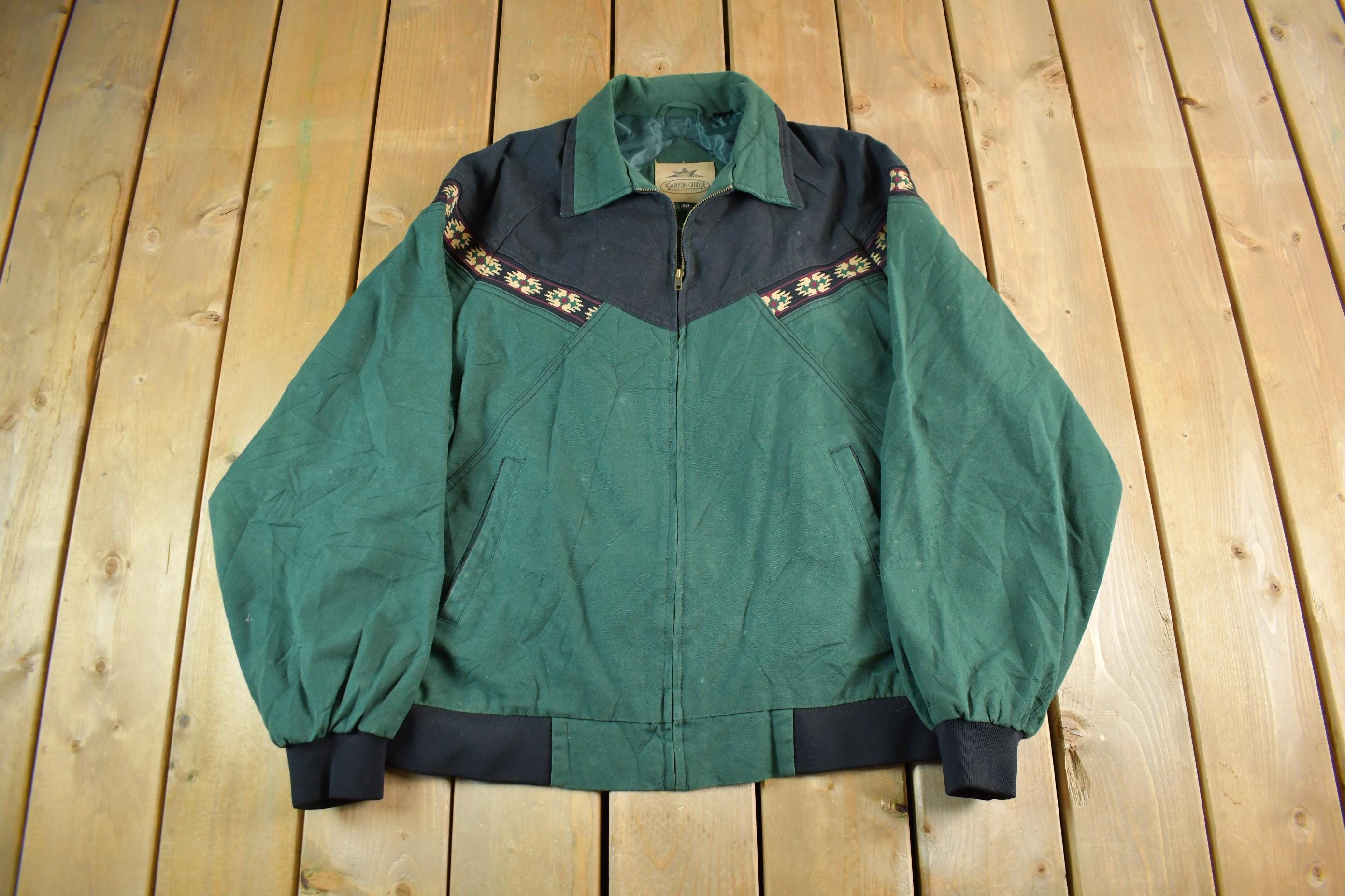Vintage 90s Canyon Guide Aztec Jacket - Men's XL Tall - Etsy Israel