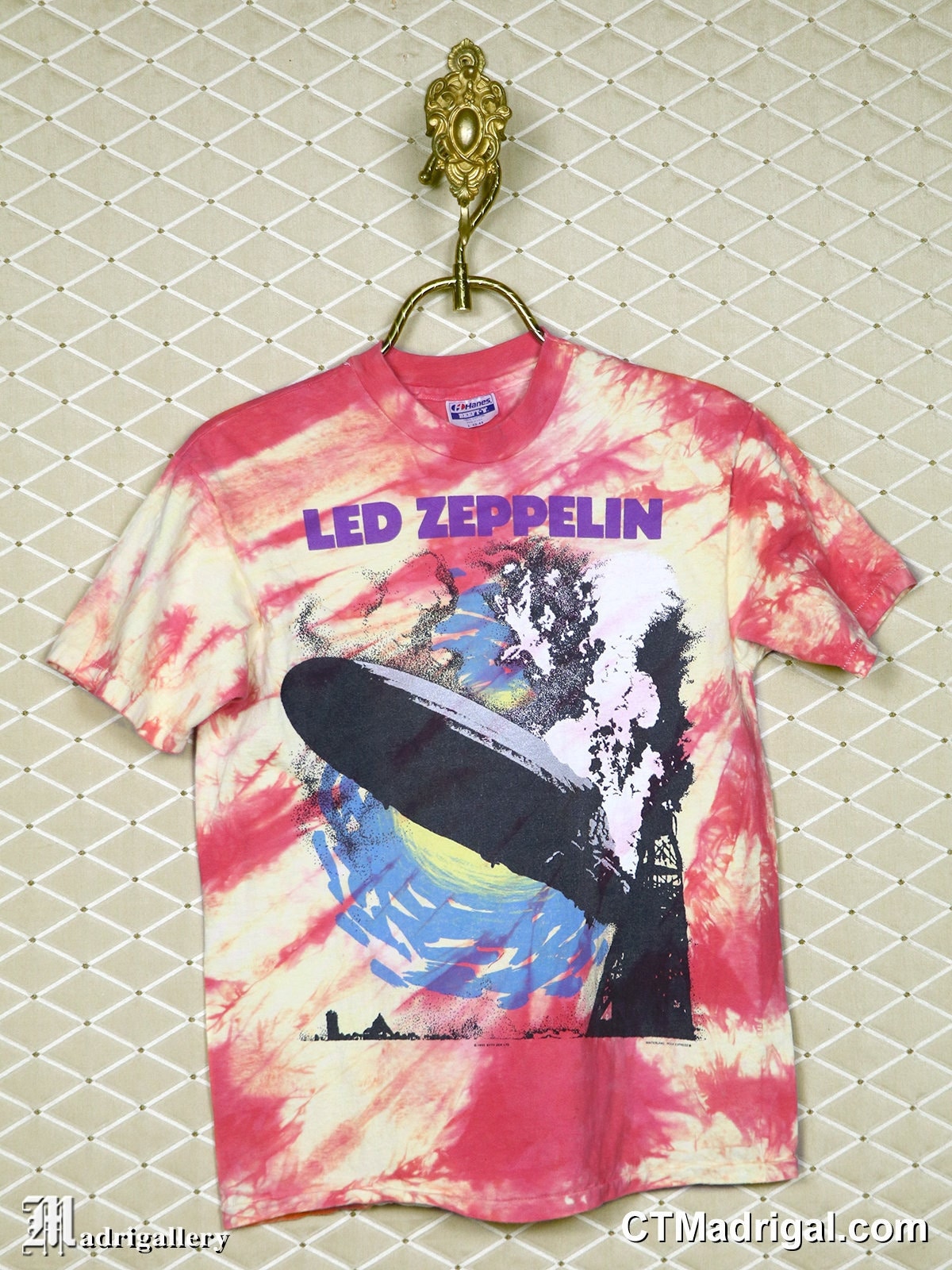 Led Zeppelin T-shirt, Vintage Rare Tie Dye Tee, Black Sabbath Deep
