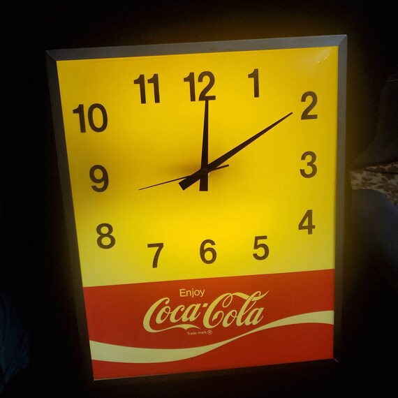 VINTAGE COCA COLA Clock Dome Glass Swihart Porducts Steel Case