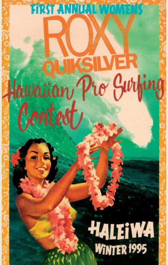 1995 ROXY QUIKSILVER HAWAII Pro Surfing Competition Print