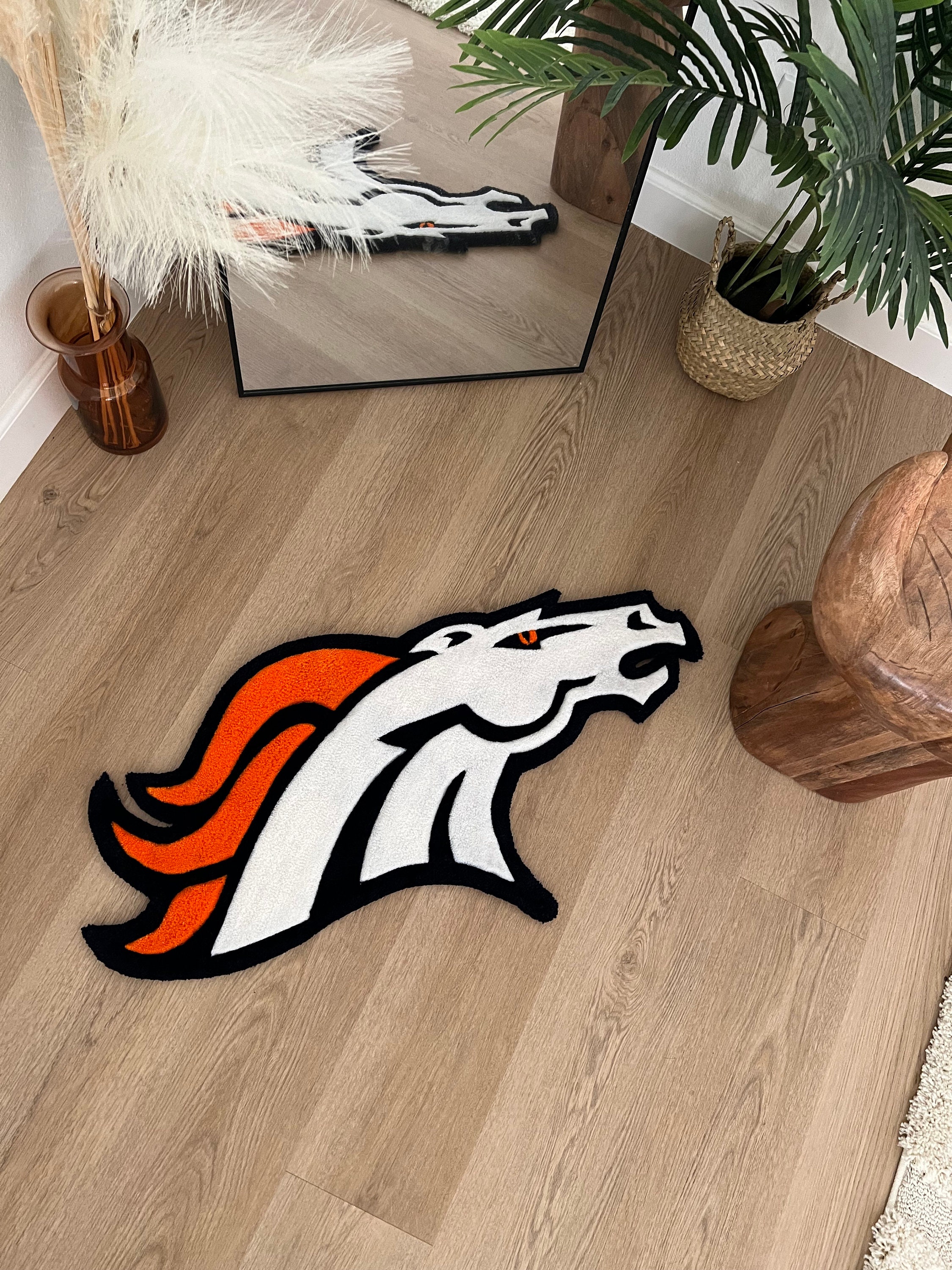 Denver Broncos Custom Rug - Etsy