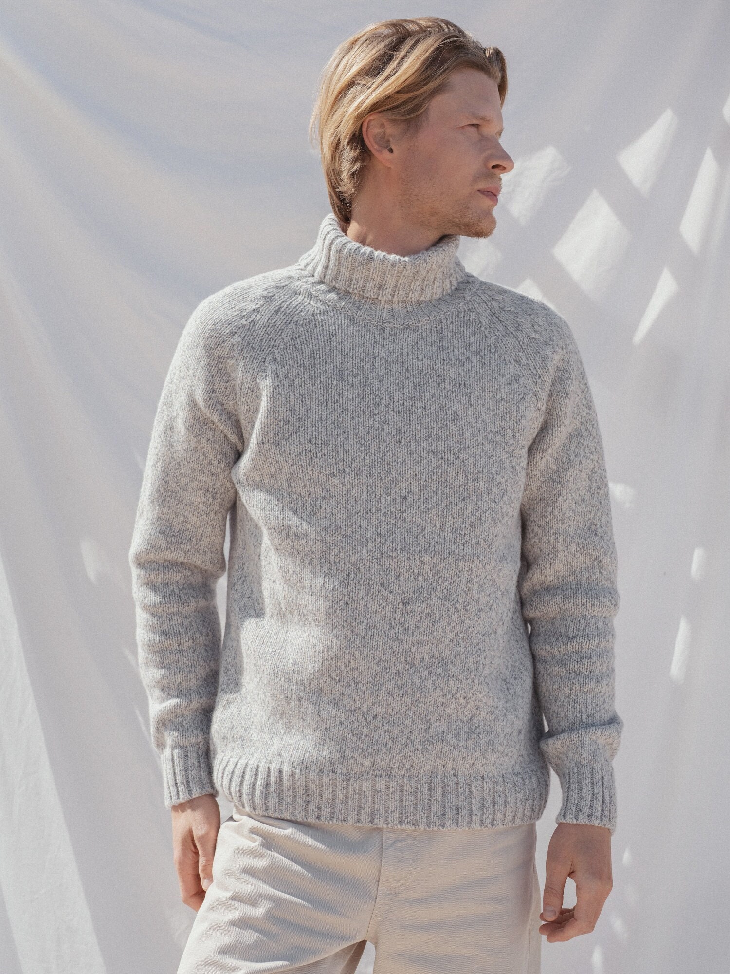 Soft Merino Wool Scandinavian Men Jumper, Hygge Wool Pullover