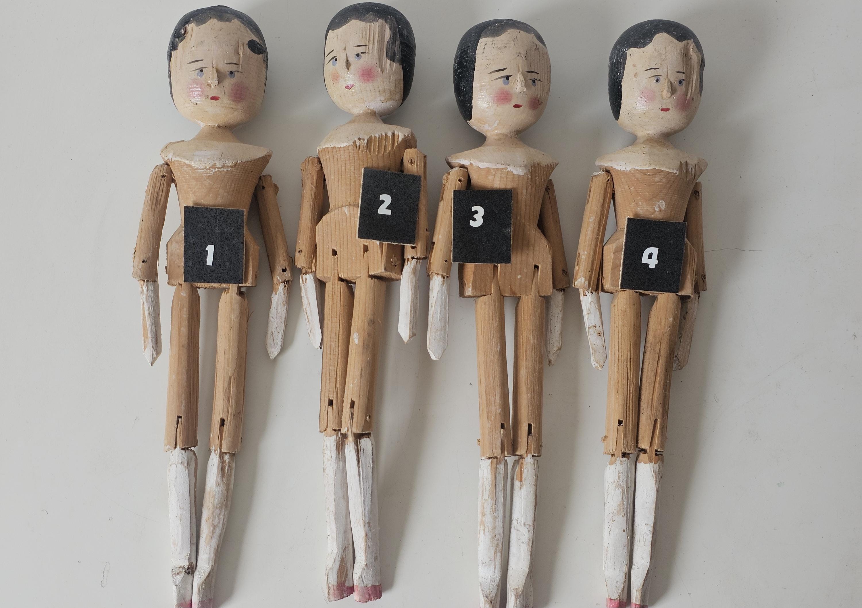 ペグドール 極小 ピンク 人形 アンティーク ミニチュア antique doll