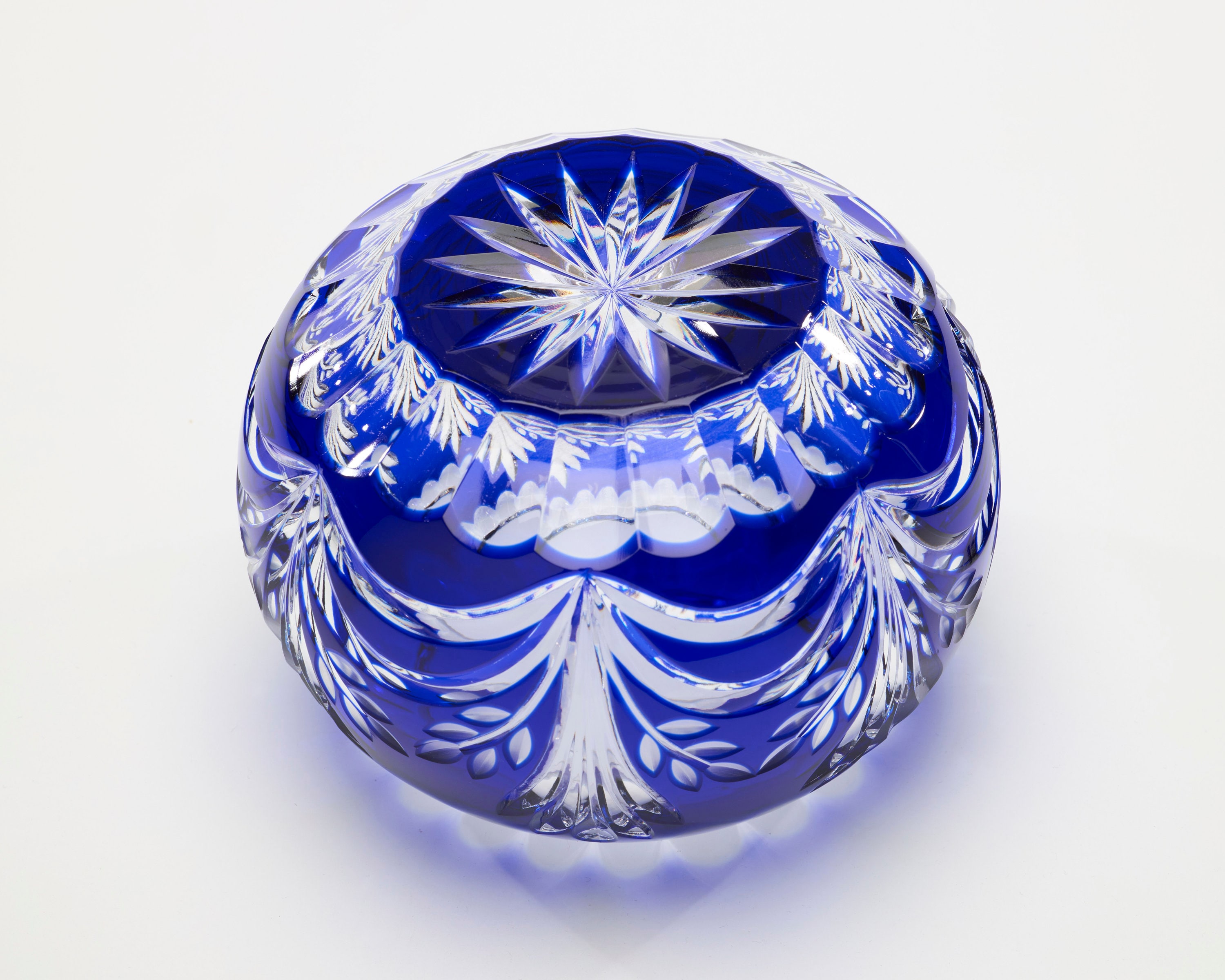 ELBE crystal コバルトブルー 花瓶 希少 ELBE crystal コバルトブルー