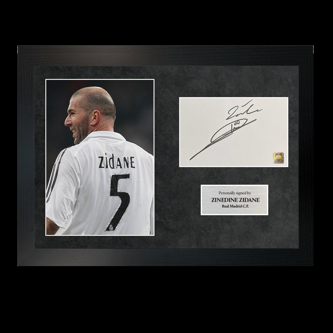 Zinedine Zidane | A4 Hand-signed Photo Frame W/ COA - Etsy