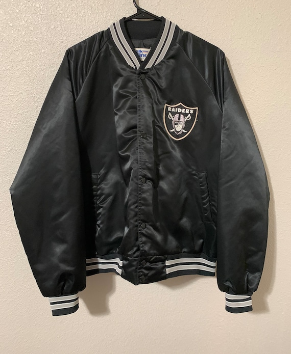 Vintage Raiders Satin Bomber Jacket: NFL Chalk Line, Size Large - Etsy
