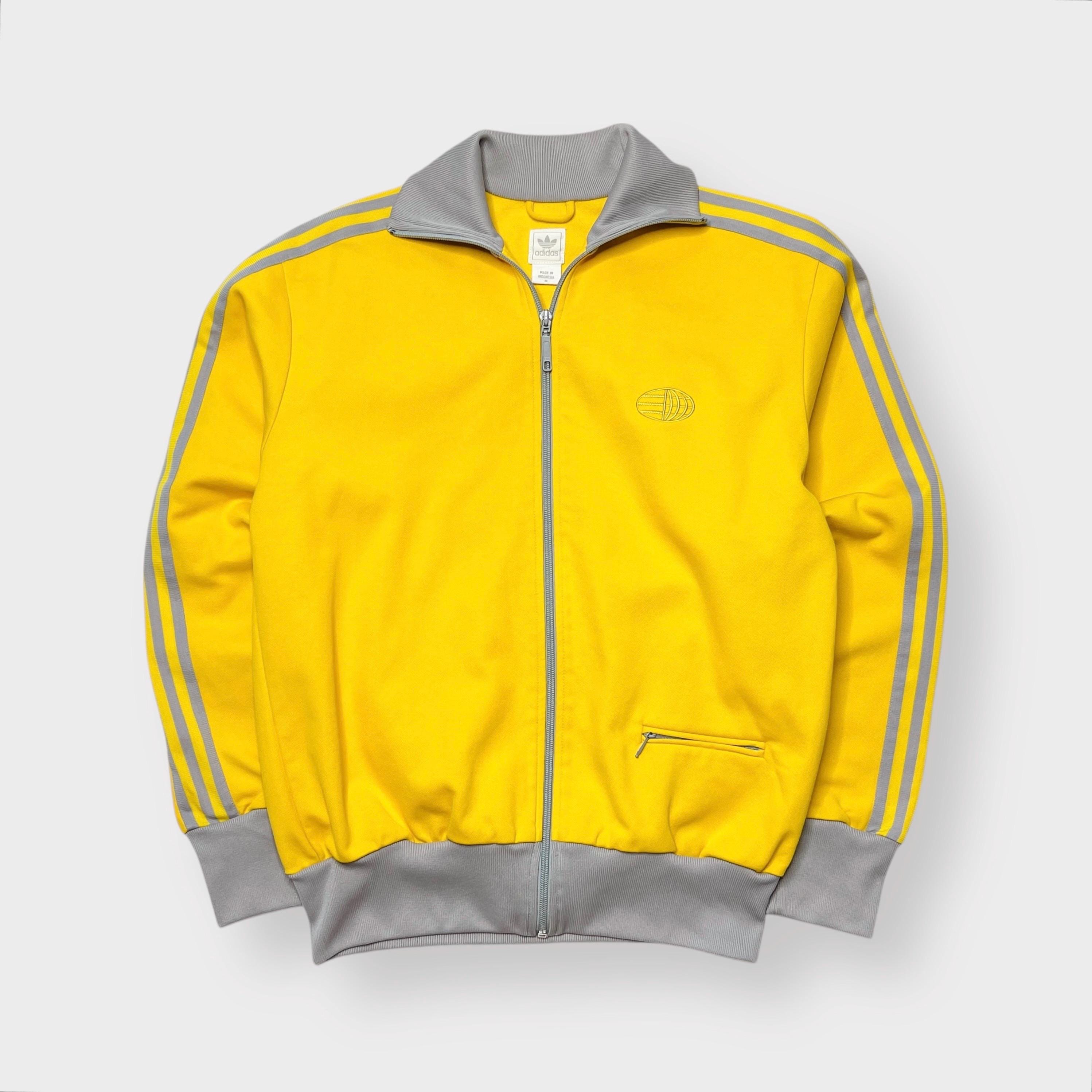 Adidas Track Jacket Yellow Stripes - Etsy