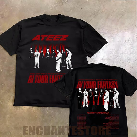 Retro Ateez 2025 World Tour in Your Fantasy Shirt, ATEEZ Golden
