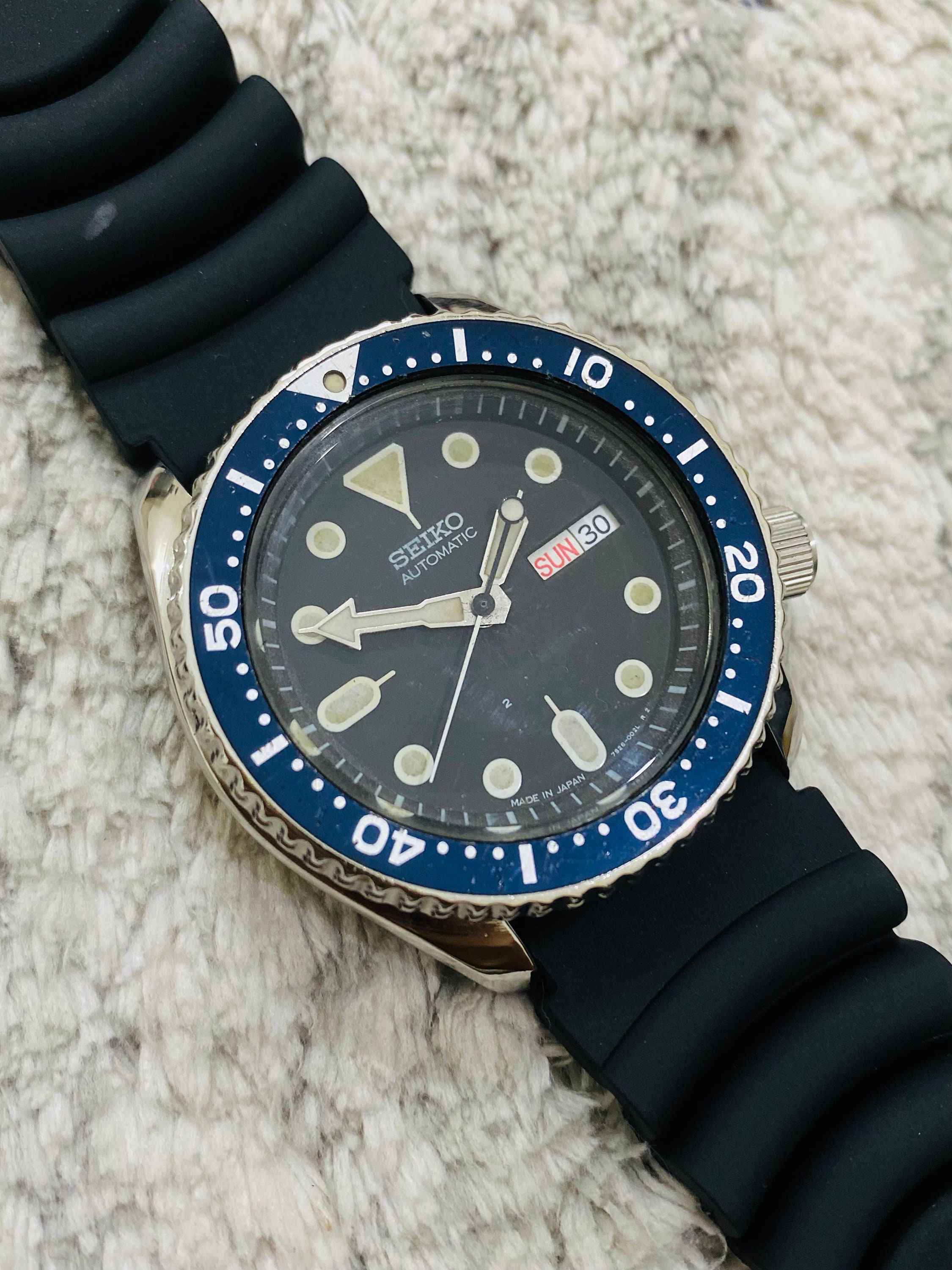 Vintage Seiko Diver Automatic 200m Black Dial Date and Day