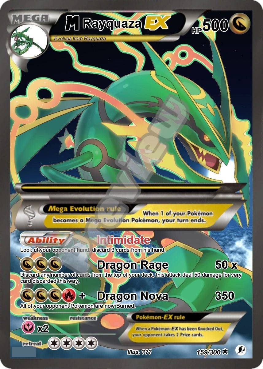 M レックウザ Ex ポケモンカード - Etsy 日本