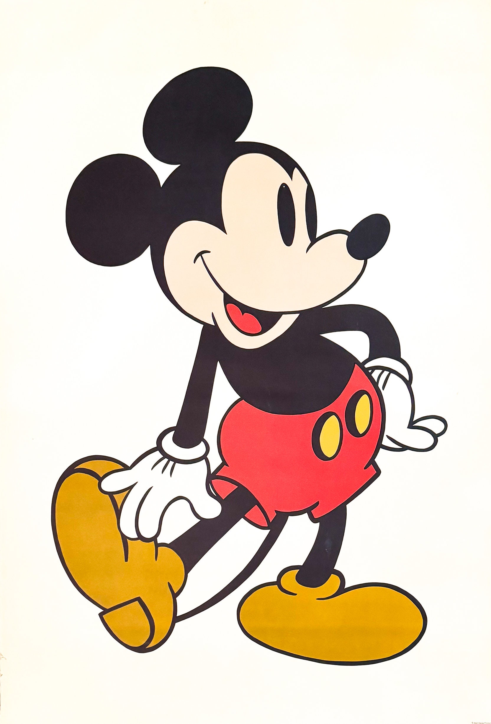 Walt Disney's Mickey Mouse Original Vintage 1960s Springbok Poster