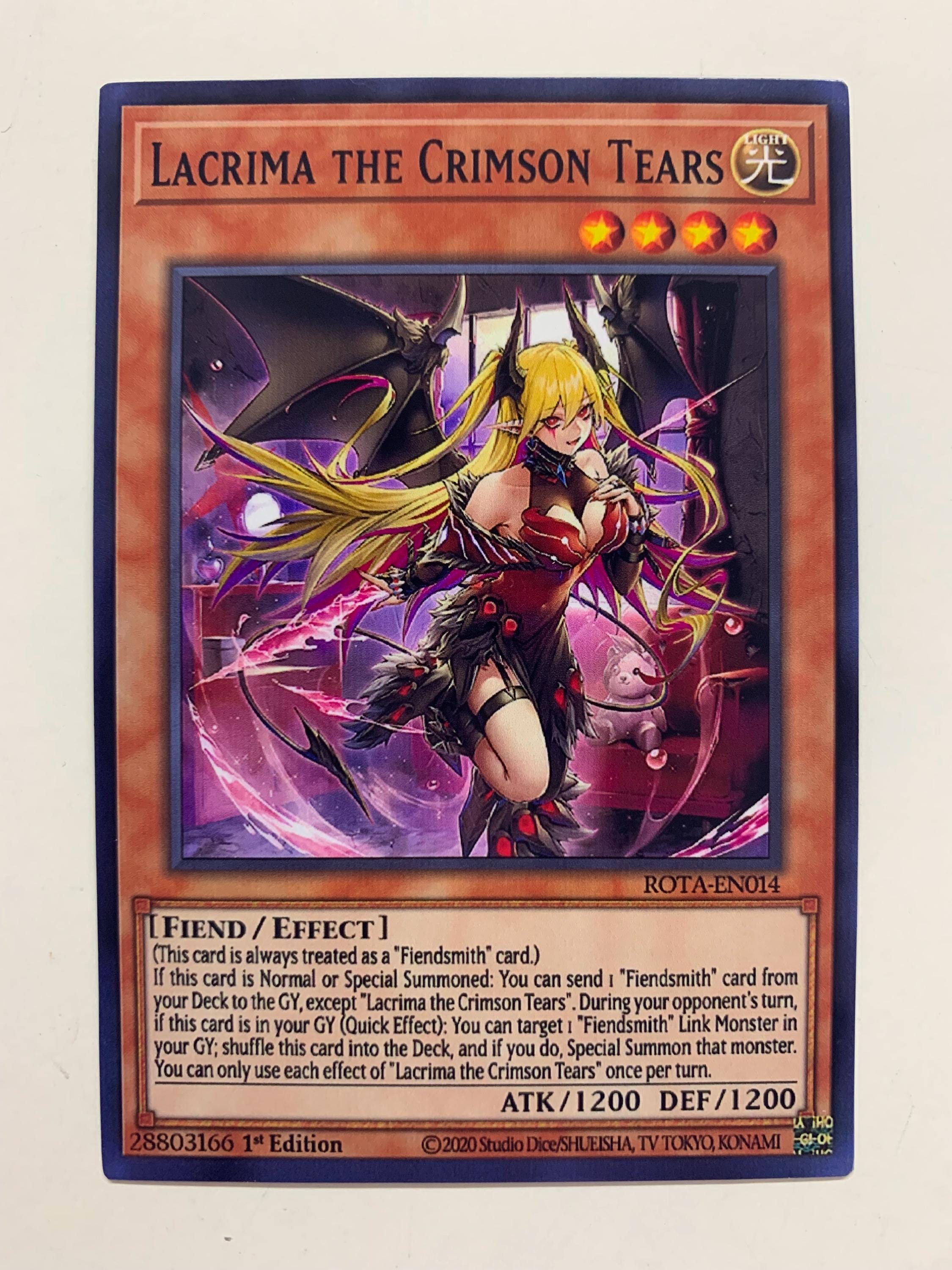 Lacrima the Crimson Tears | Secret Rare | Orica PROXY - Etsy