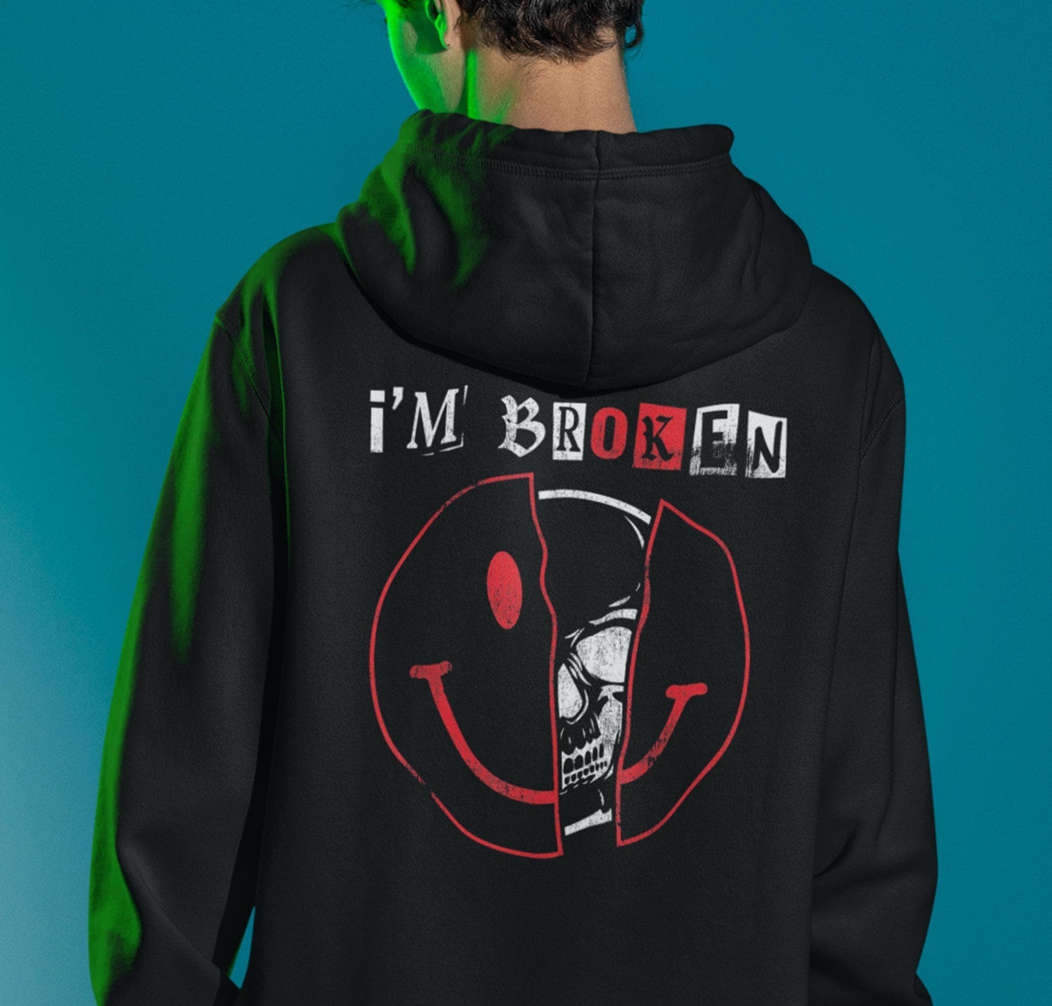 I'm Broken Hoodie, Unisex Mental Health Pullover - Etsy