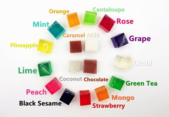 Vegan 18 Flavor Colorful Kohakutou Candy， Edible Crystal Quartz