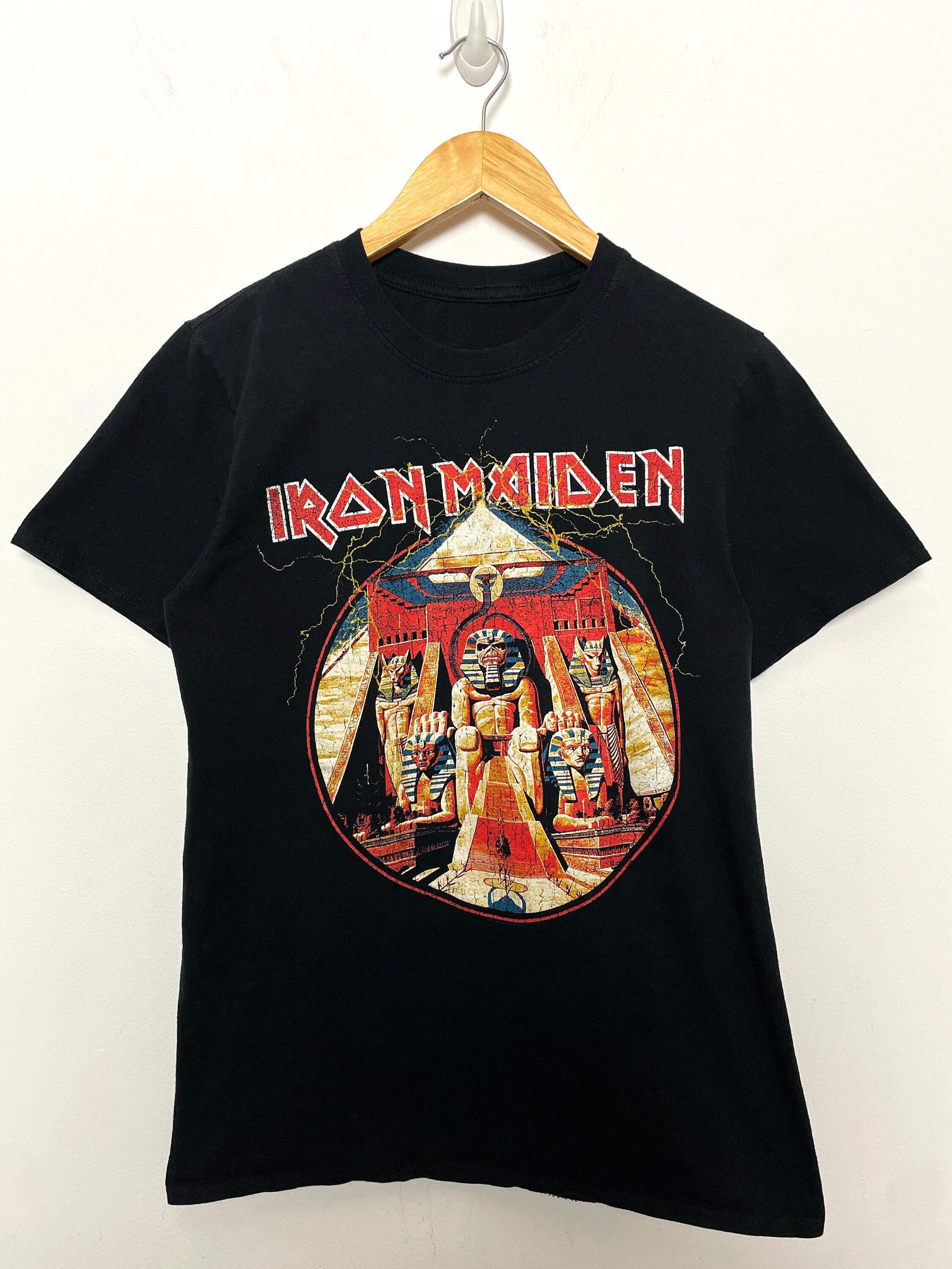 Iron Maiden Pharaoh Eddie Pyramid Graphic Heavy Metal Band Tee