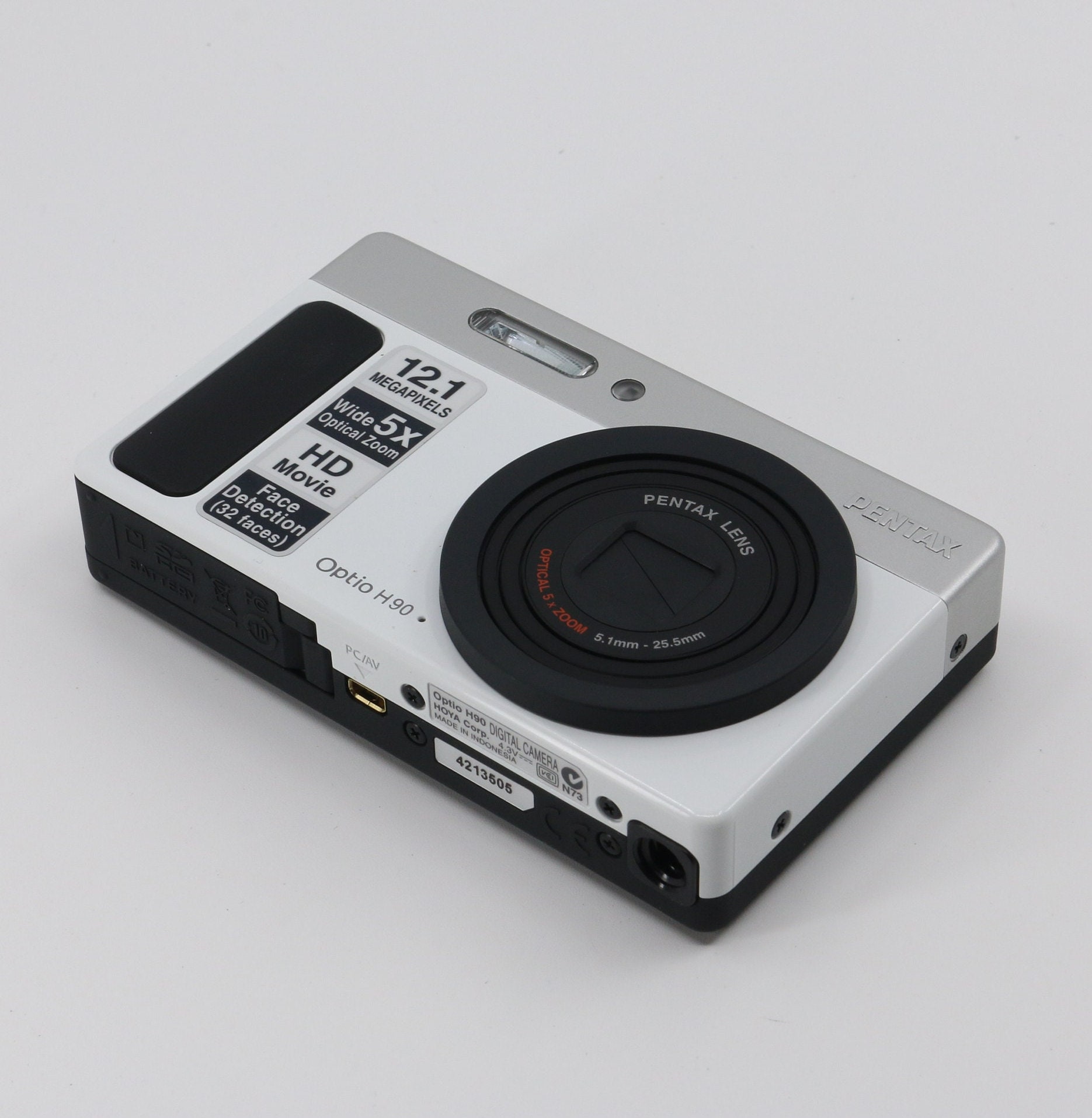 新品級 PENTAX Optio H90 ホワイトシルバー 箱 説明書 M697 新品級