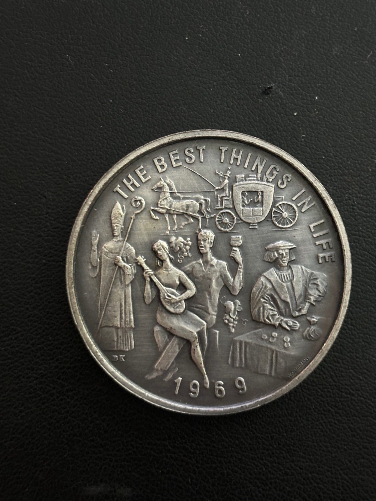 1969 Bacchus Doubloon: Limited Edition Oxidized Silver Mardi Gras