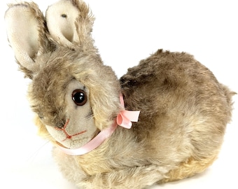 Steiff Bunny Baby Rabbit Sassy 8 Inches Original Bows Vintage 1965