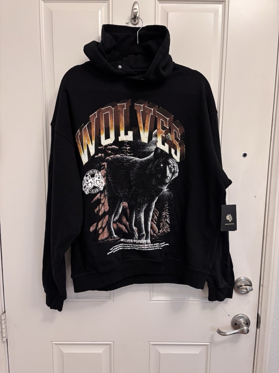 Darc Sport Wolves Club Men's L XL Black Ohana Tour Hoodie